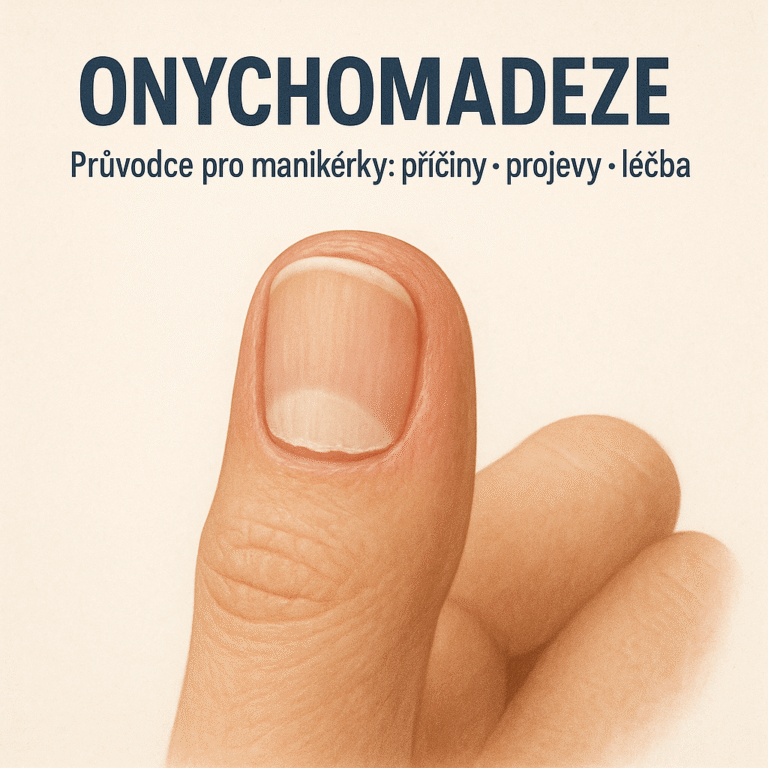 Onychomadeze – edukační ilustrace pro manikérky: příčiny, projevy, léčba