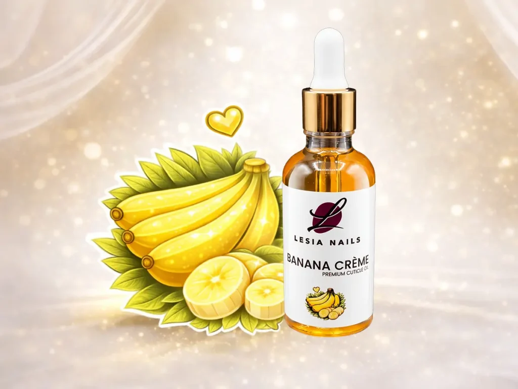 Olejíček na nehty s intenzivní vůní banánu a lehké vůně smetany. Banana Créme.